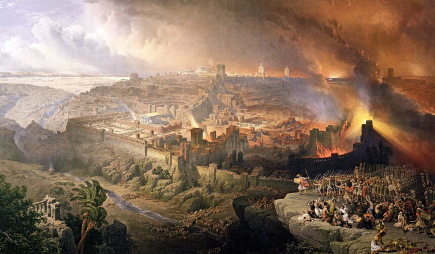 Le siège et la destruction de Jérusalem par les Romains sous le commandement de Titus en l’an 70