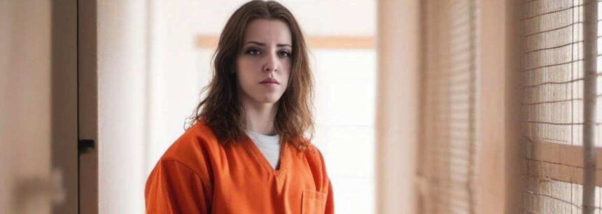 femme dans une prison
