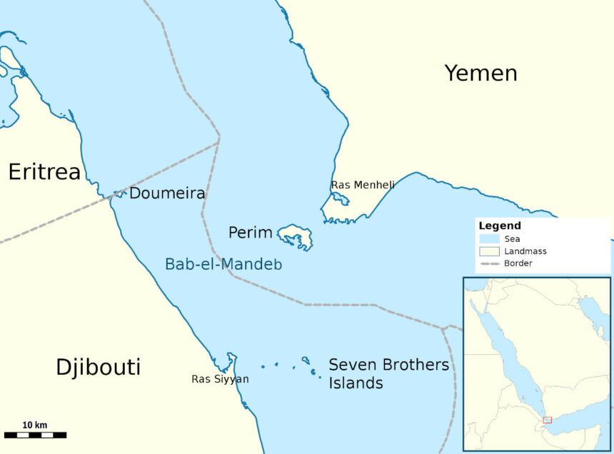 carte du detroit de Bab-El-Manded